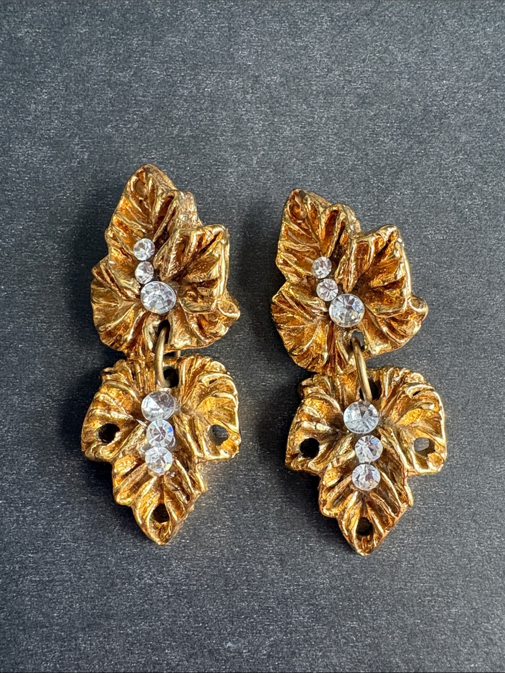 Jacky De G (made in france) one of a kind gold earrings